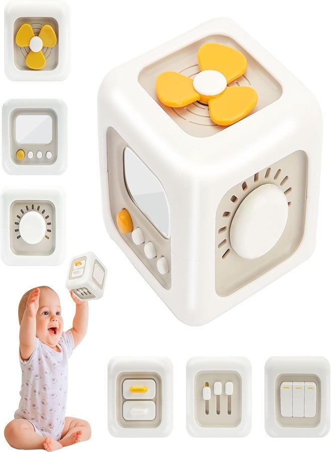 OffyBird Montessori Busy Cube Toddler Educational Toy 6 in 1 Activity Sensory Board Fine Motor Skills Quiet Travel Toy (Multicolor) - Image 1
